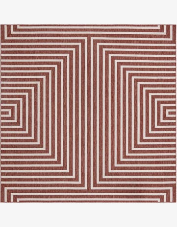 10' x 10' Easy-Clean Modern Indoor / Outdoor Square Rug