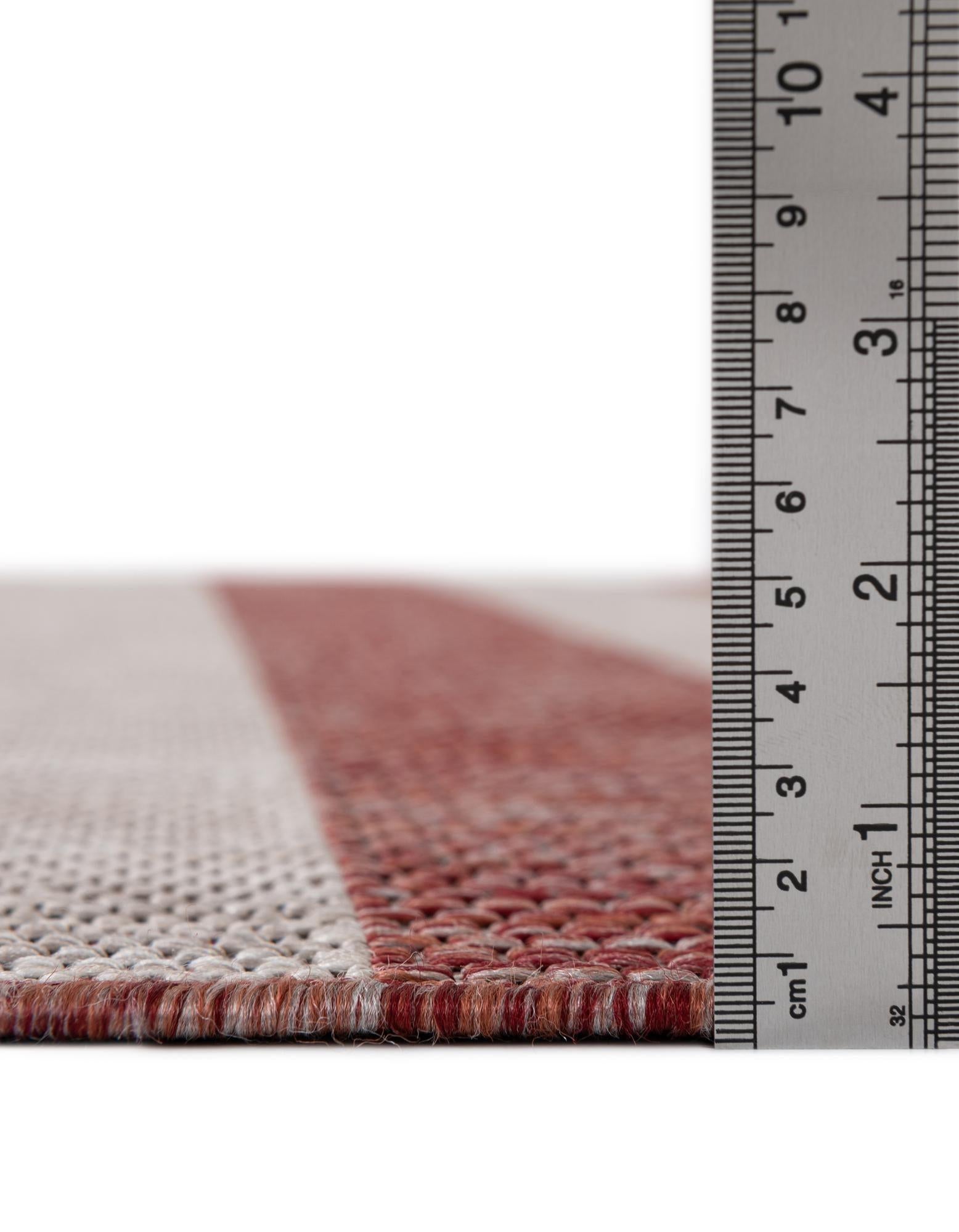 5' 3 x 5' 3 Easy-Clean Ribbon Indoor / Outdoor Square Rug