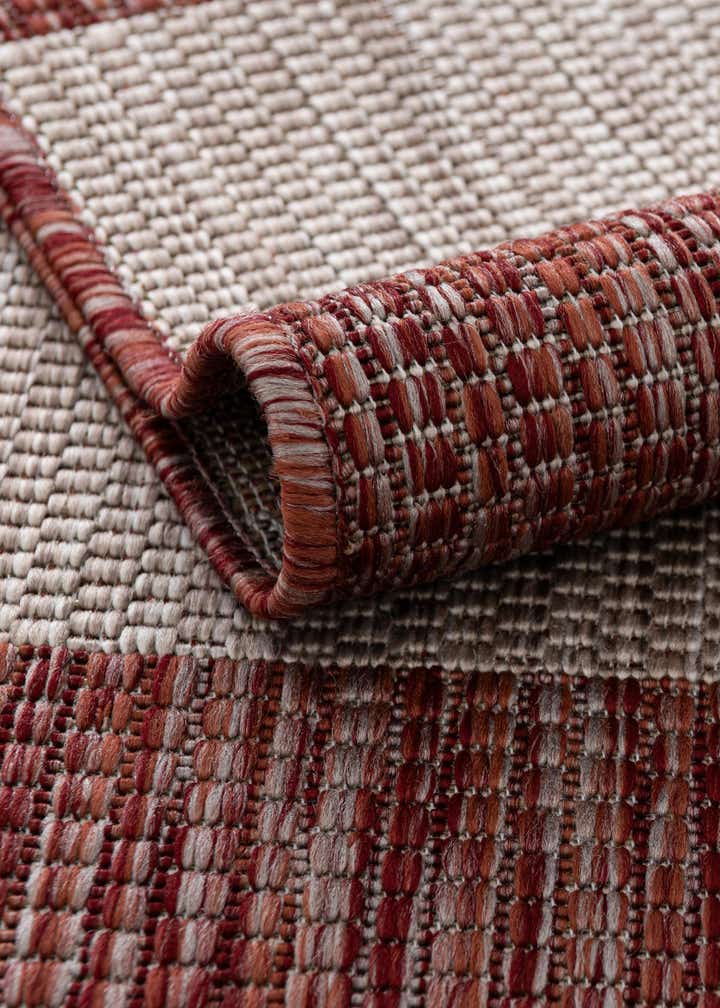 6' x 6' Easy-Clean Striped Indoor / Outdoor Square Rug