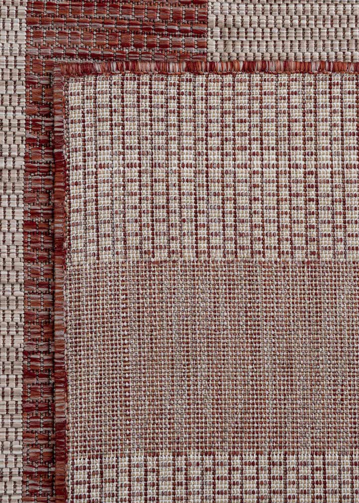6' x 6' Easy-Clean Striped Indoor / Outdoor Square Rug