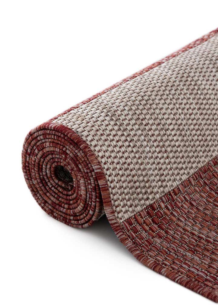 6' x 6' Easy-Clean Striped Indoor / Outdoor Square Rug