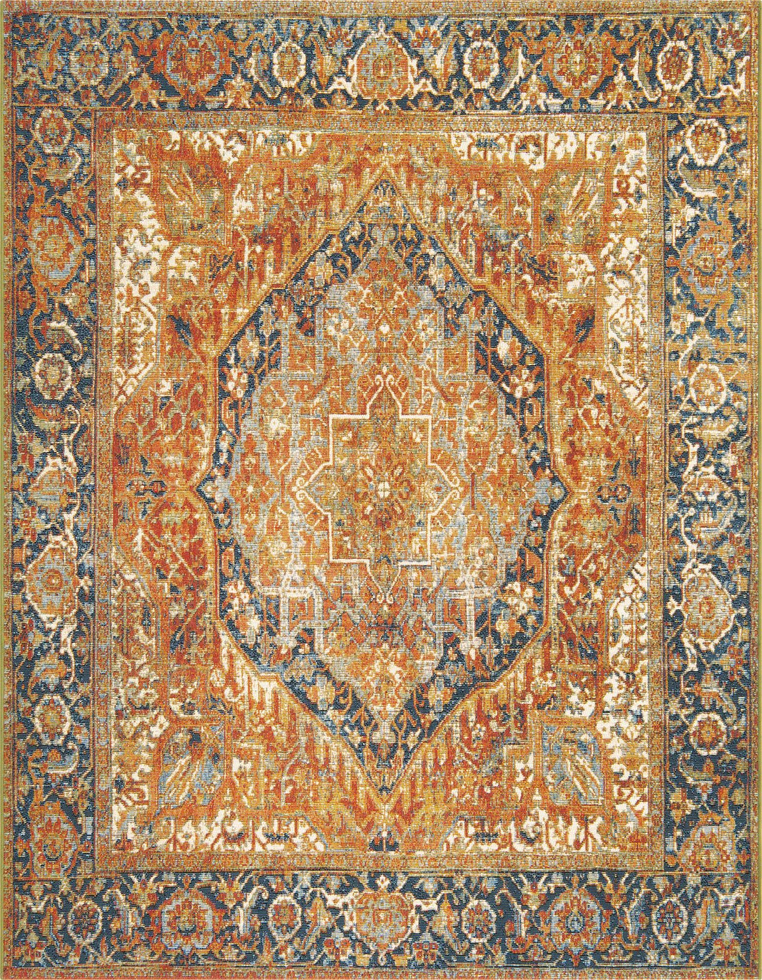 6' x 6' Easy-Clean Traditional Indoor / Outdoor Square Rug