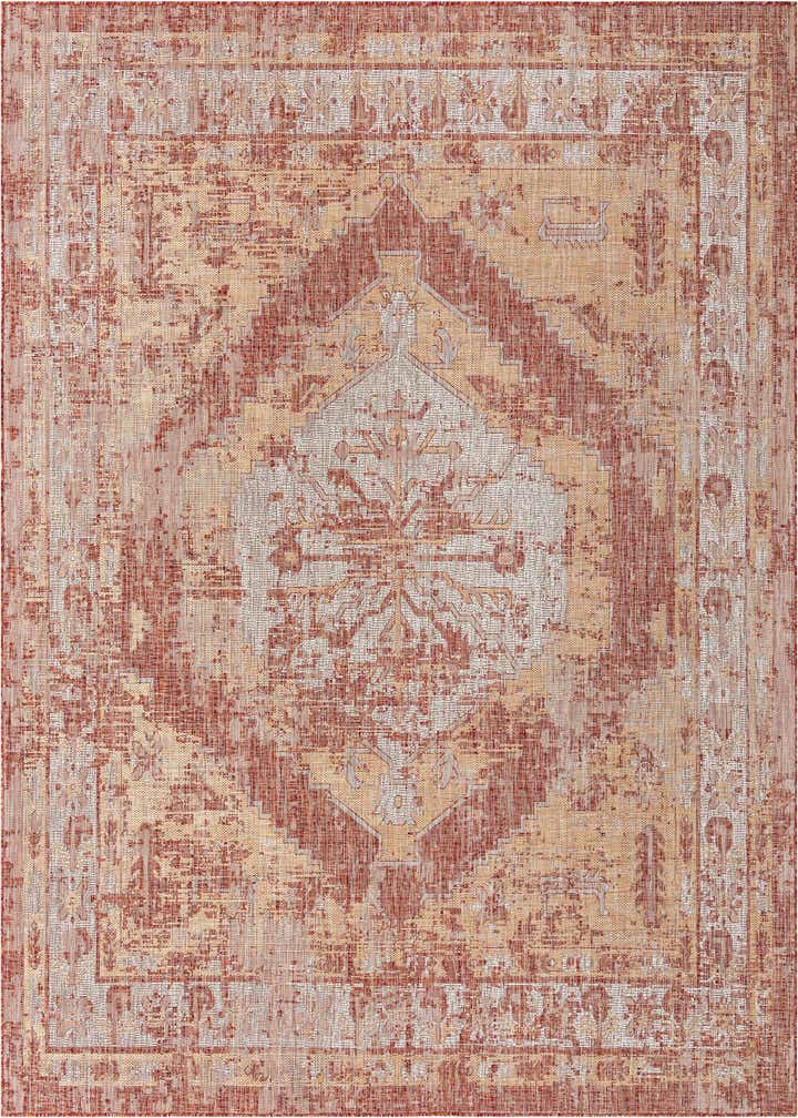 10' x 10' Easy-Clean Traditional Indoor / Outdoor Square Rug