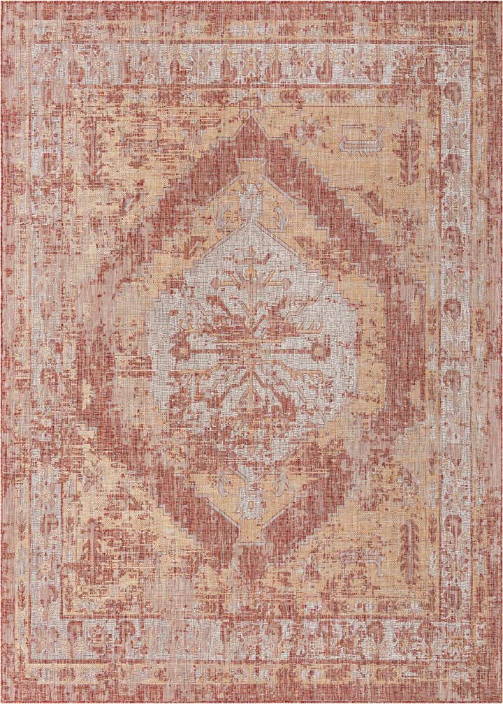 13' x 13' Easy-Clean Traditional Indoor / Outdoor Square Rug