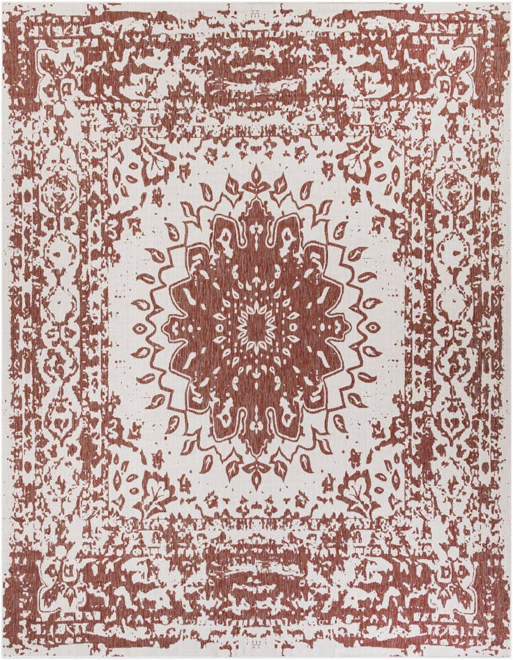 Detail image of 12' x 12' Easy-Clean Traditional Indoor / Outdoor Square Rug
