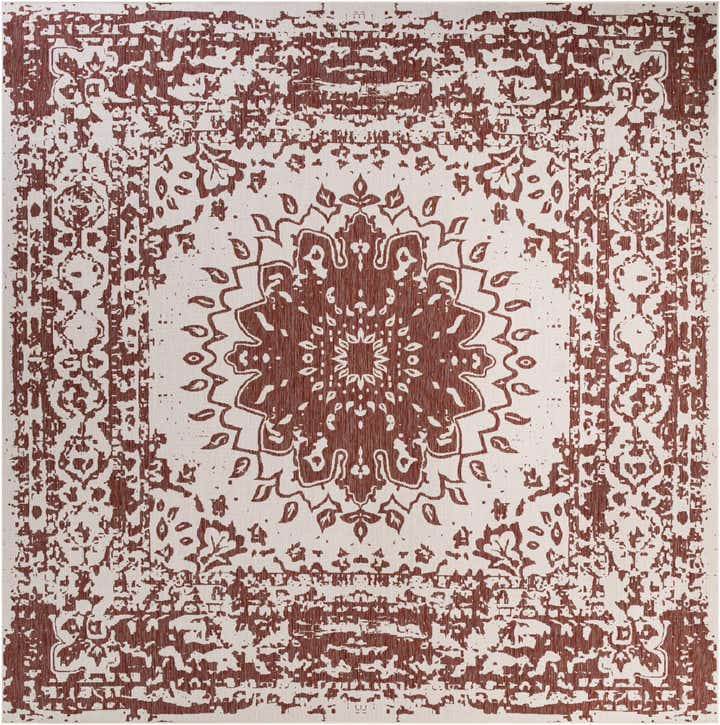 13' x 13' Easy-Clean Traditional Indoor / Outdoor Square Rug