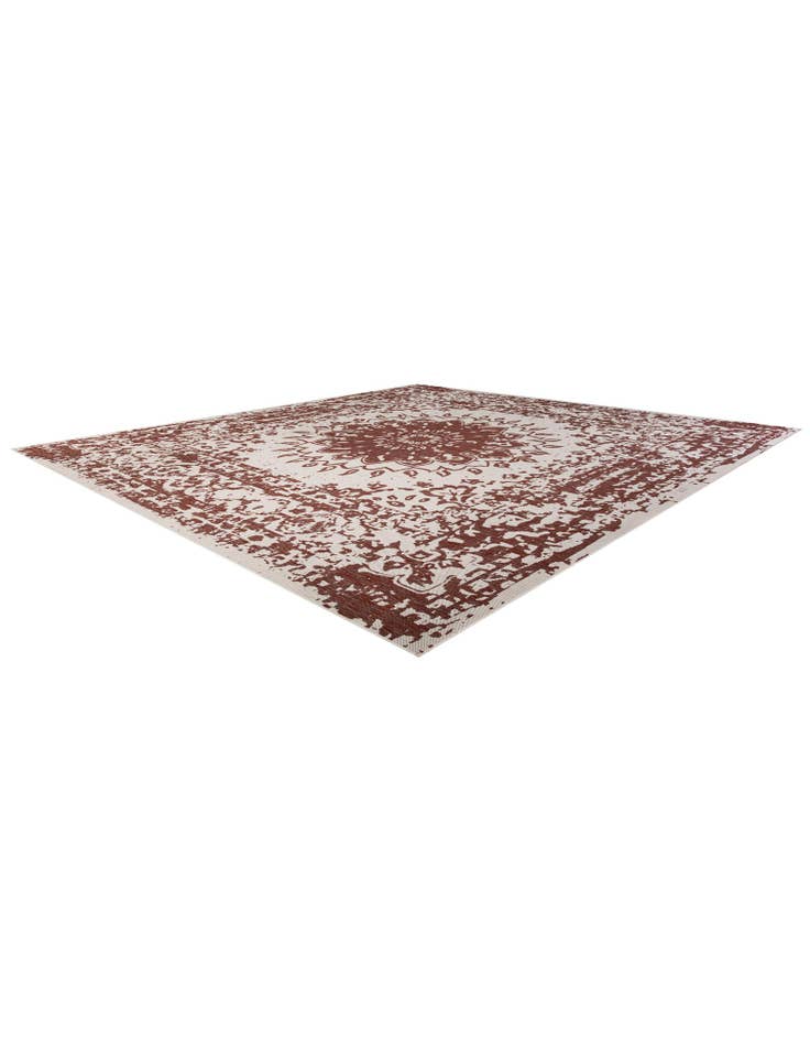 Detail image of 13' x 13'  Washable Traditional Indoor / Outdoor Square Rug