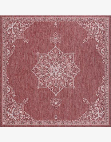 13' x 13' Easy-Clean Traditional Indoor / Outdoor Square Rug