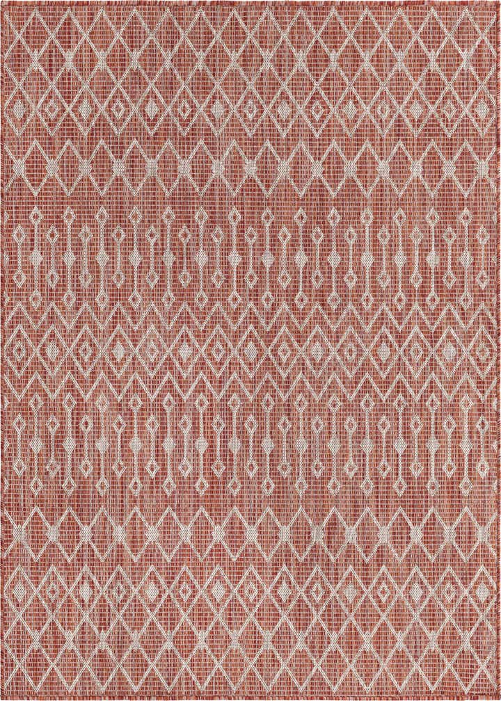 5' 3 x 5' 3 Easy-Clean Trellis Indoor / Outdoor Square Rug
