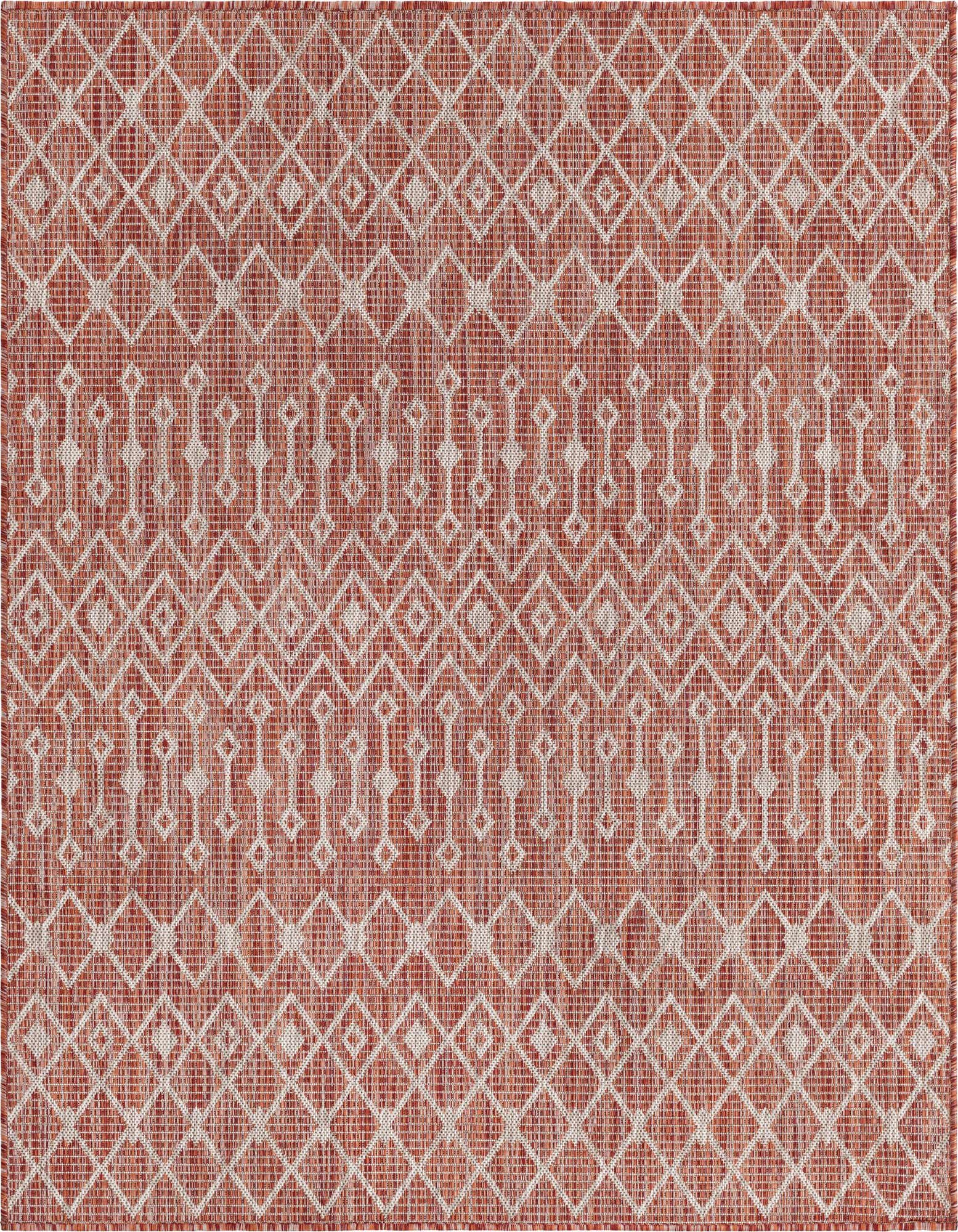 5' 3 x 5' 3 Easy-Clean Trellis Indoor / Outdoor Square Rug