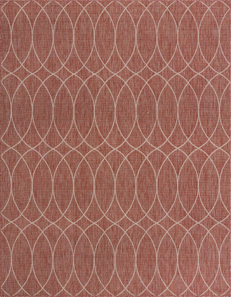 Detail image of 10' x 10' Easy-Clean Trellis Indoor / Outdoor Square Rug