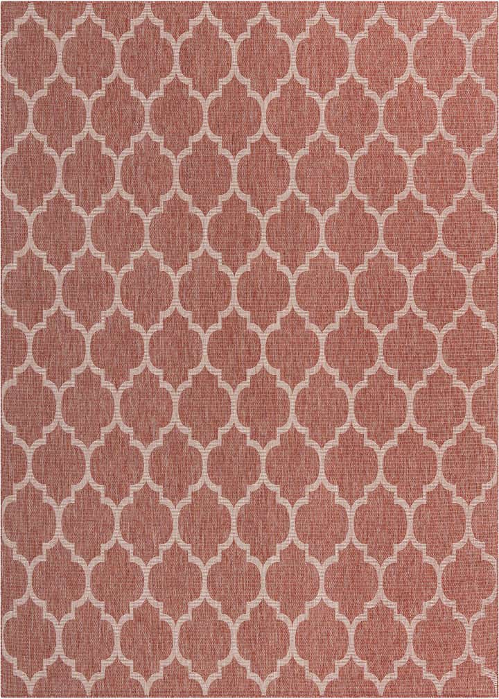 10' 8 x 10' 8 Easy-Clean Trellis Indoor / Outdoor Square Rug