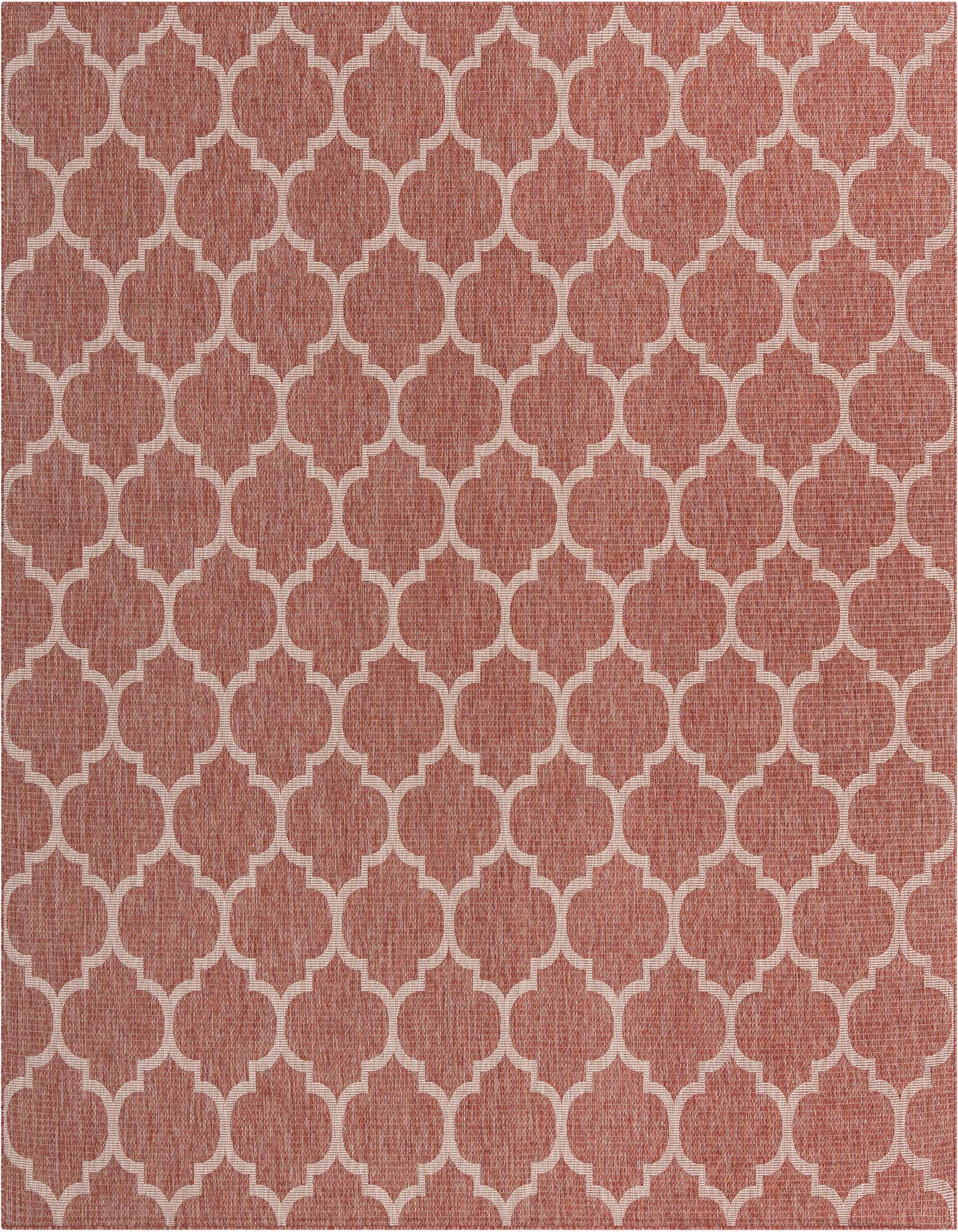 10' 8 x 10' 8 Easy-Clean Trellis Indoor / Outdoor Square Rug