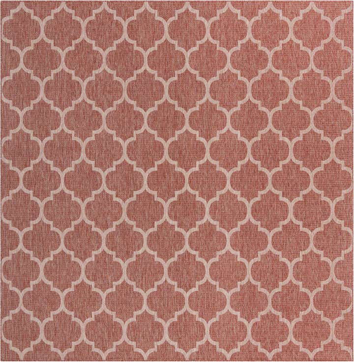 10' 8 x 10' 8 Easy-Clean Trellis Indoor / Outdoor Square Rug