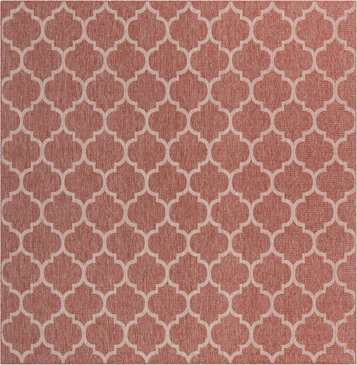 Detail image of 10' 8 x 10' 8 Easy-Clean Trellis Indoor / Outdoor Square Rug