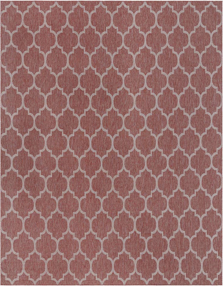 Detail image of 13' x 13' Easy-Clean Trellis Indoor / Outdoor Square Rug