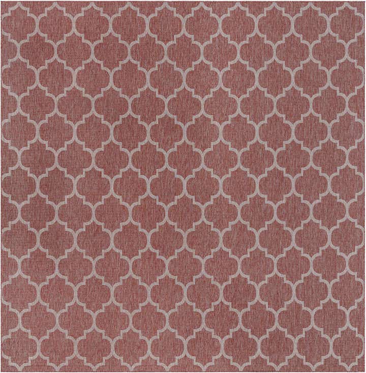 13' x 13' Easy-Clean Trellis Indoor / Outdoor Square Rug