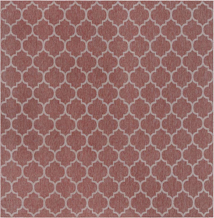 Detail image of 13' x 13' Easy-Clean Trellis Indoor / Outdoor Square Rug