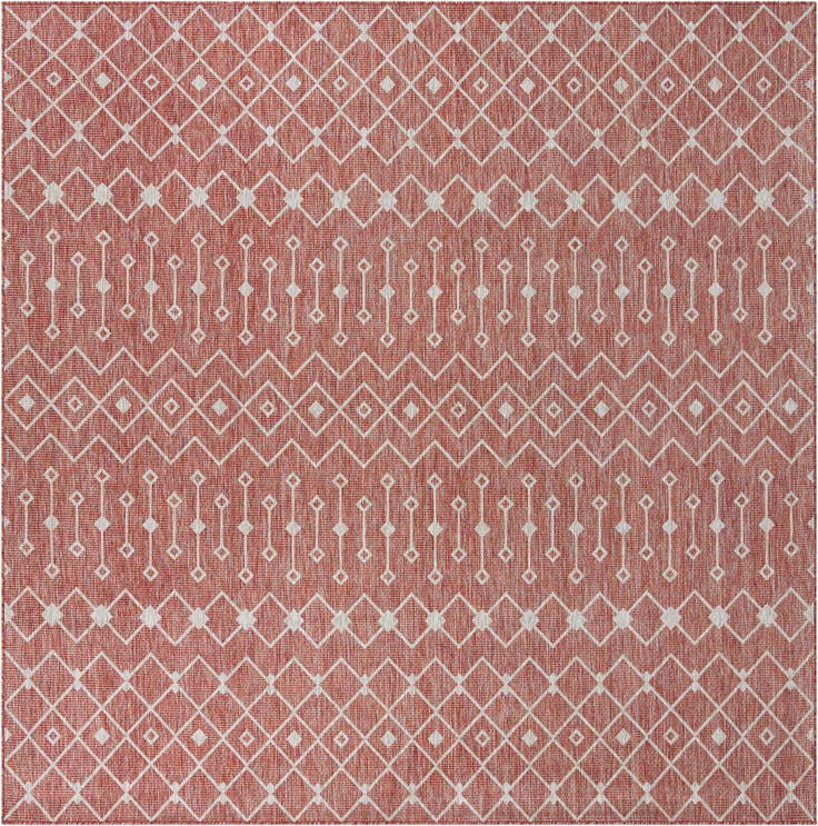 Detail image of 10' 8 x 10' 8 Easy-Clean Trellis Indoor / Outdoor Square Rug