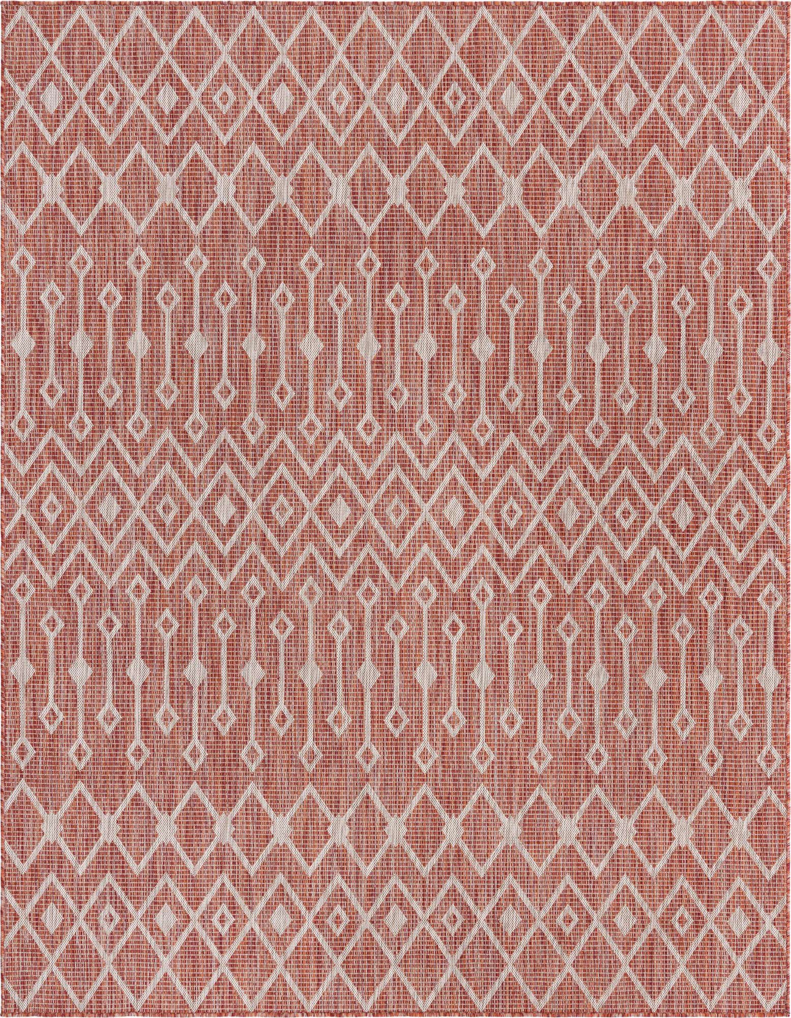 13' x 13' Easy-Clean Trellis Indoor / Outdoor Square Rug