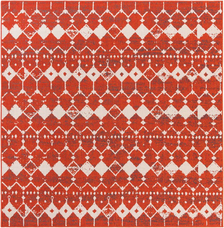 Detail image of 7' 10 x 7' 10 Easy-Clean Trellis Indoor / Outdoor Square Rug