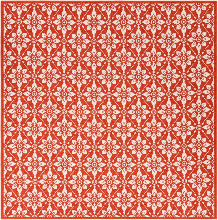 Detail image of 7' 10 x 7' 10 Easy-Clean Trellis Indoor / Outdoor Square Rug
