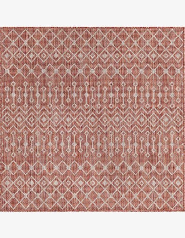 5' 3 x 5' 3 Easy-Clean Trellis Indoor / Outdoor Square Rug