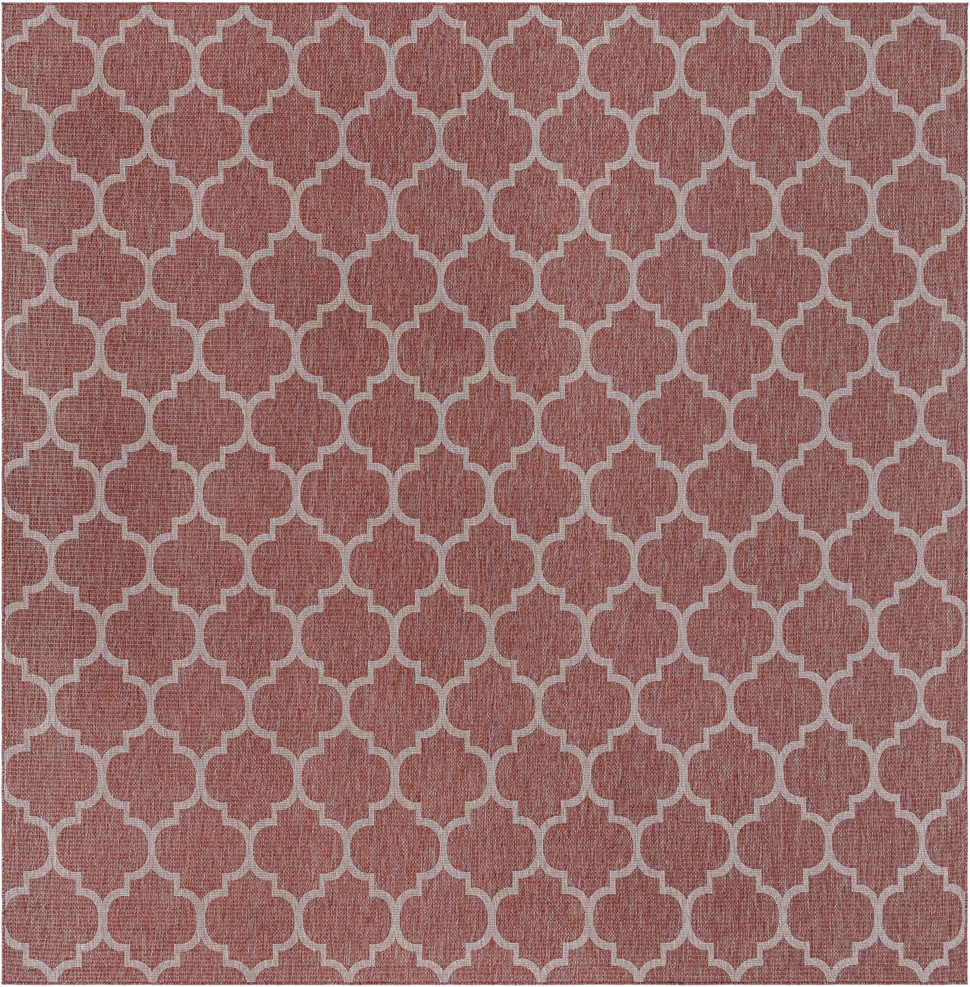Primary image 13' x 13'  Washable Trellis Indoor / Outdoor Square Rug