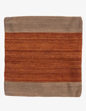 1' 6 x 1' 7 Hand Woven Pillow Wool Square Rug