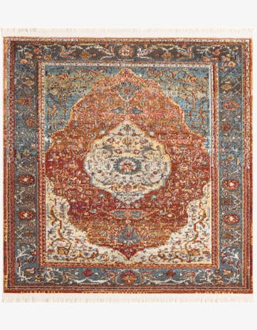 Rust Red Santiago Square Rug
