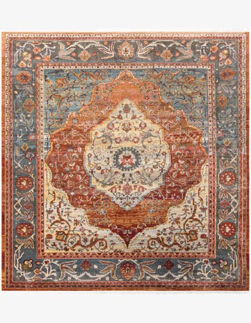 Rust Red Santiago Square Rug