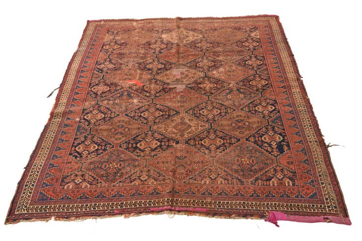 Detail image of 5' 1 x 6' Hand Knotted Shiraz Persian Wool Square Rug