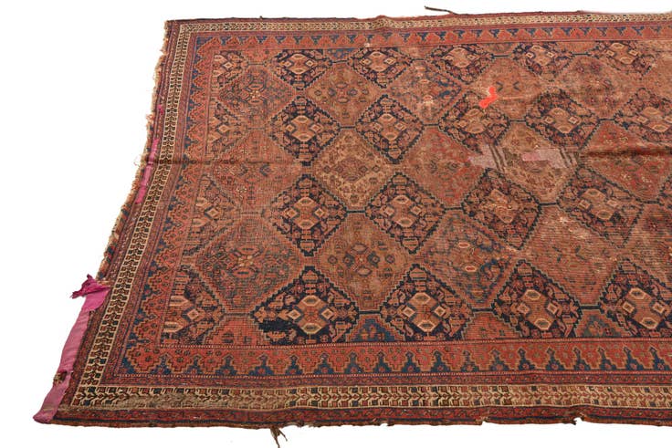 Detail image of 5' 1 x 6' Hand Knotted Shiraz Persian Wool Square Rug