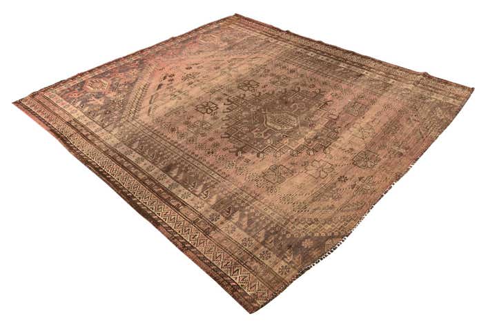 6' 6 x 7' 4 Hand Knotted Tabriz Persian Wool Square Rug