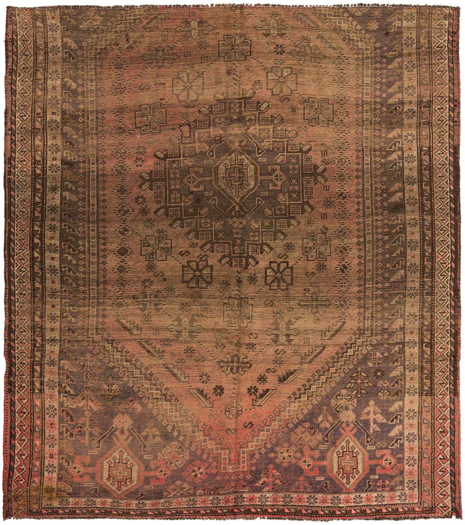 6' 6 x 7' 4 Hand Knotted Tabriz Persian Wool Square Rug