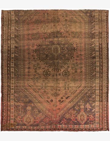 6' 6 x 7' 4 Hand Knotted Tabriz Persian Wool Square Rug