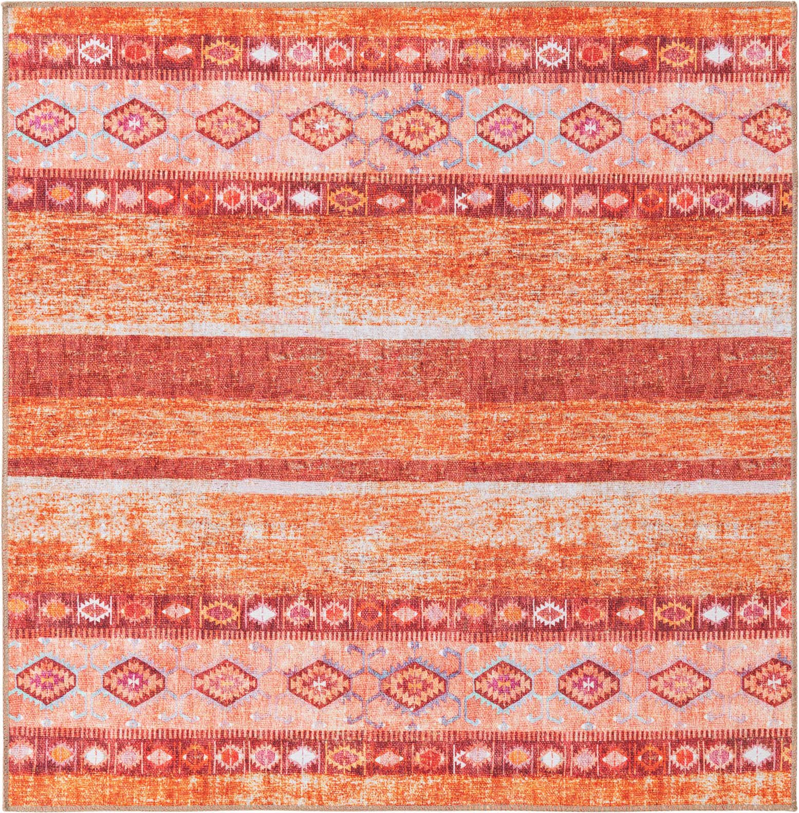 5' x 5' Washable Timeless Square Rug