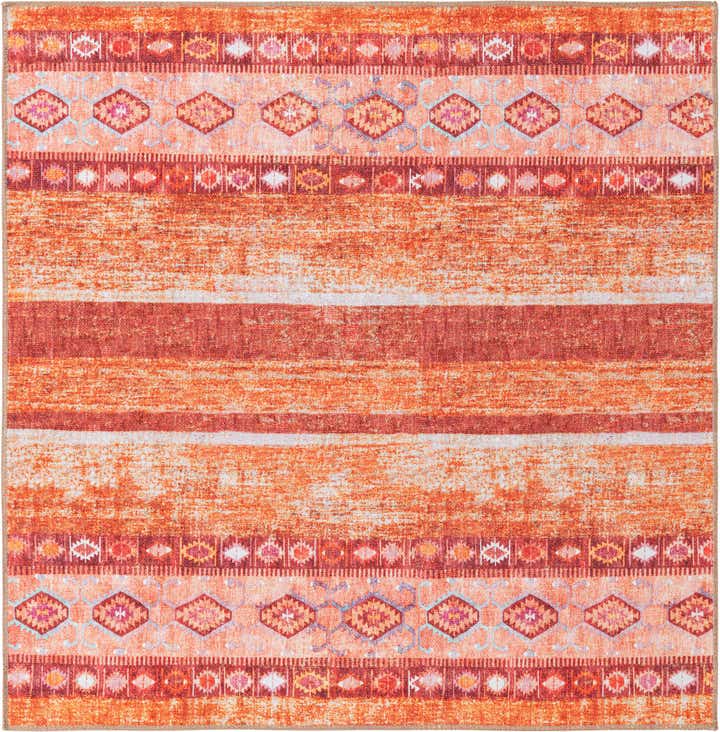 5' x 5' Washable Timeless Square Rug