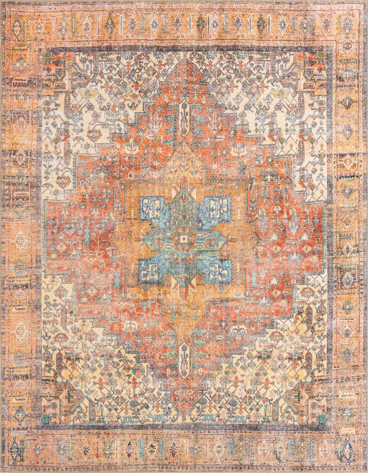 Detail image of 7' 6 x 7' 6 Washable Timeless Square Rug