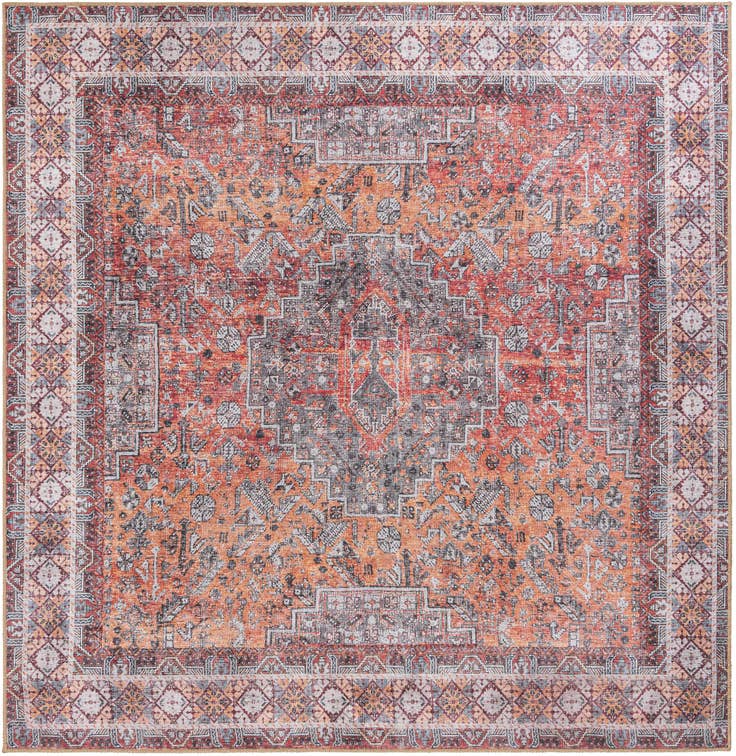 Detail image of 7' 10 x 7' 10 Washable Timeless Square Rug