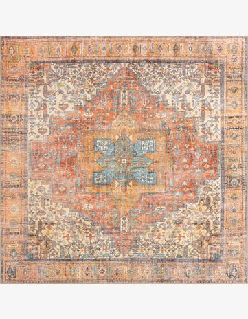 7' 6 x 7' 6 Washable Timeless Square Rug