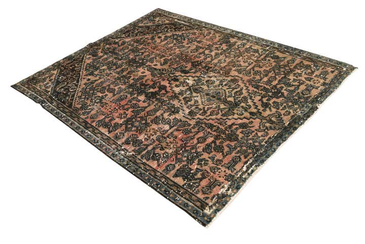 160cm x 200cm anudado a mano Ultra Vintage Alfombra Persa Lana Cuadrado