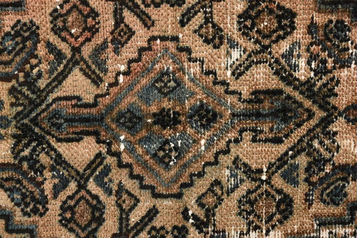 Detail image of 160cm x 200cm anudado a mano Ultra Vintage Alfombra Persa Lana Cuadrado
