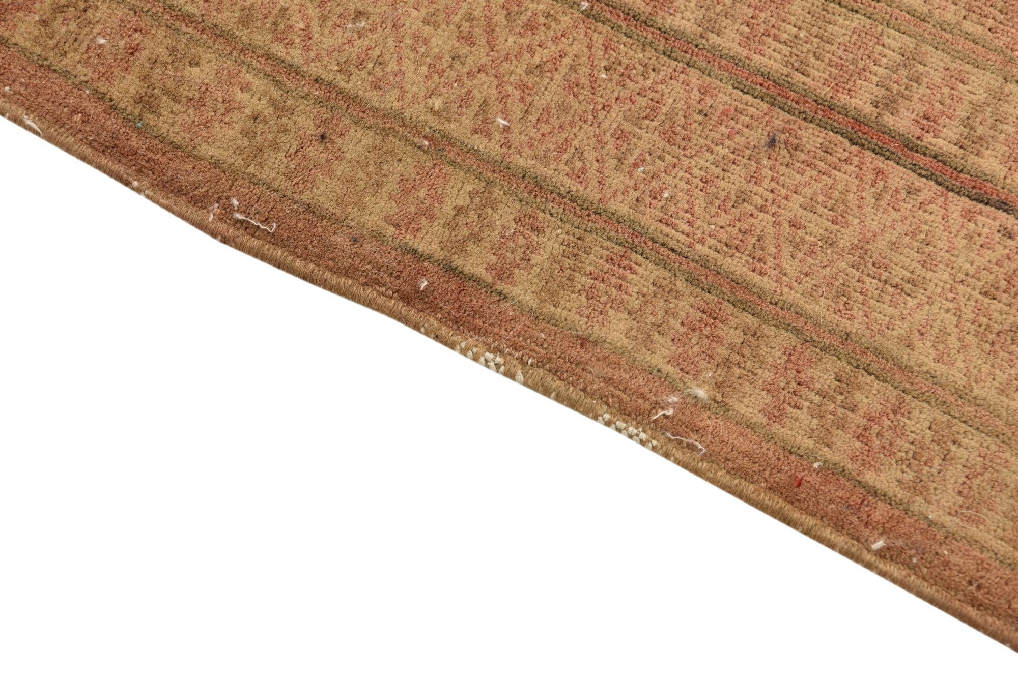 3' 7 x 4' Hand Knotted Ultra Vintage Persian Wool Square Rug