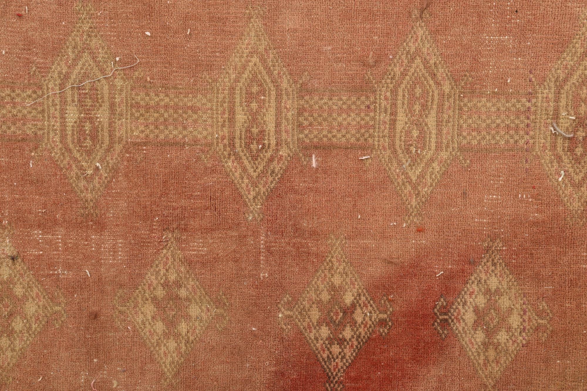 3' 7 x 4' Hand Knotted Ultra Vintage Persian Wool Square Rug