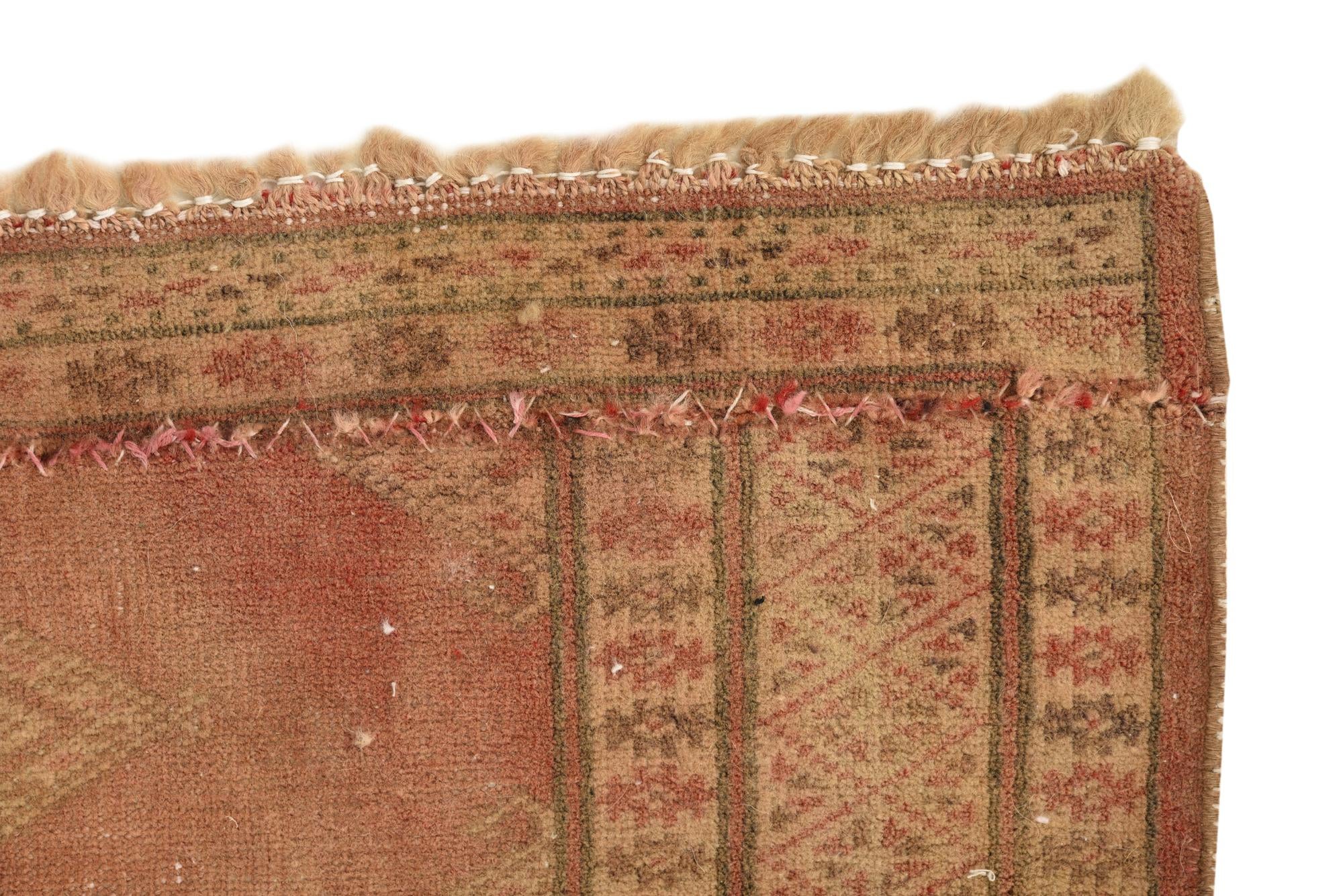 3' 7 x 4' Hand Knotted Ultra Vintage Persian Wool Square Rug