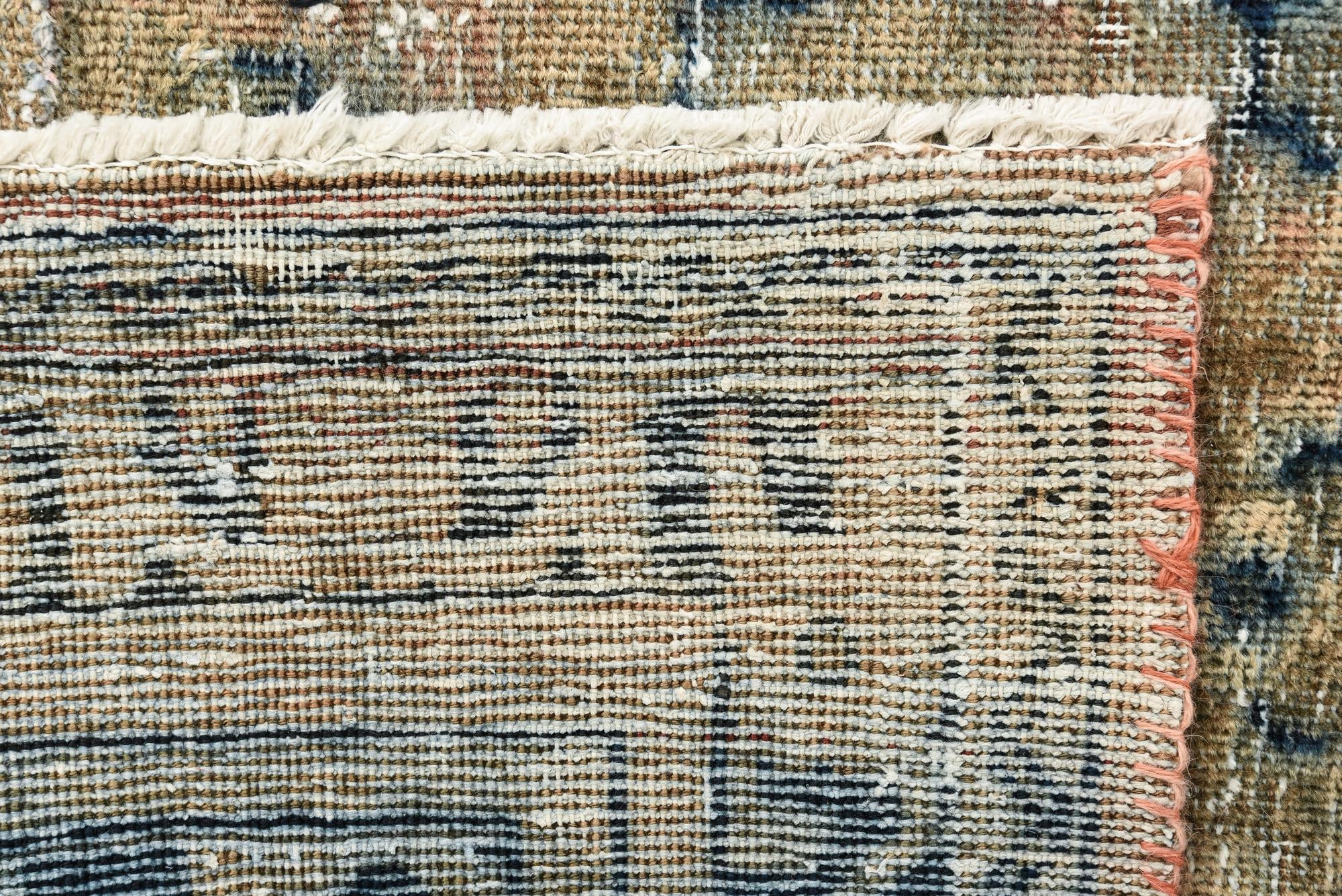 4' 3 x 4' 10 Hand Knotted Ultra Vintage Persian Wool Square Rug