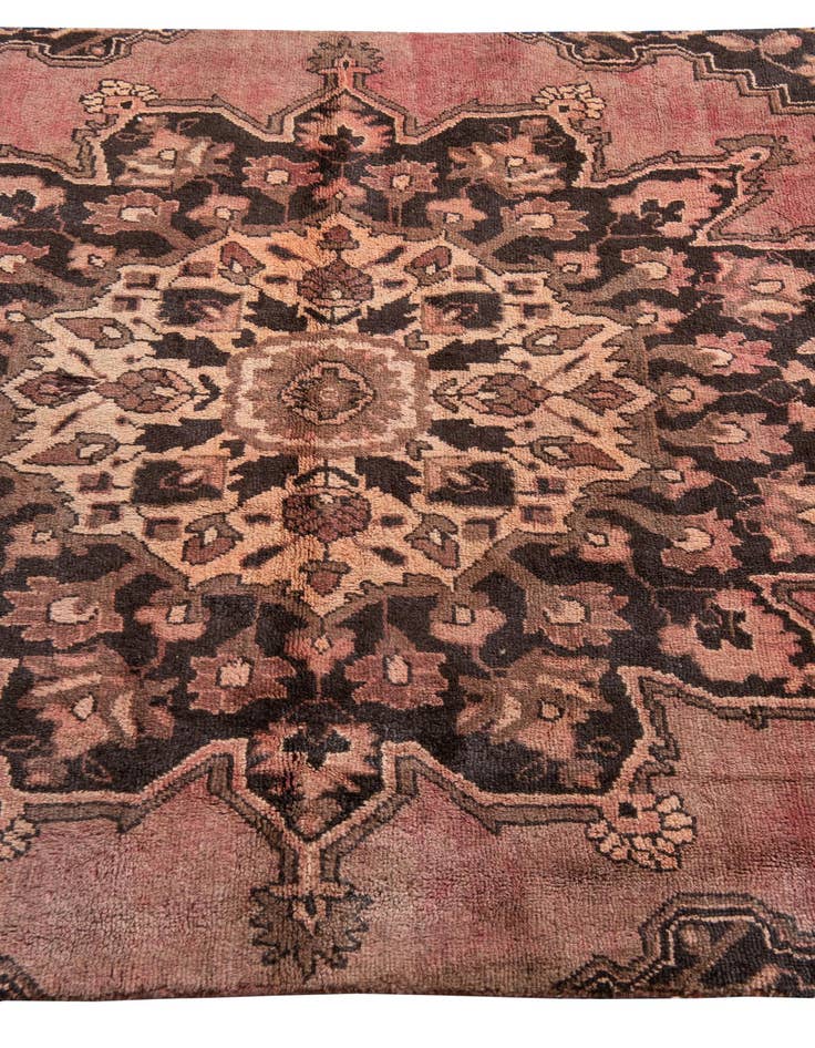 Detail image of 4' 3 x 4' 7  Hand Knotted Ultra Vintage Persian Wool Square Rug