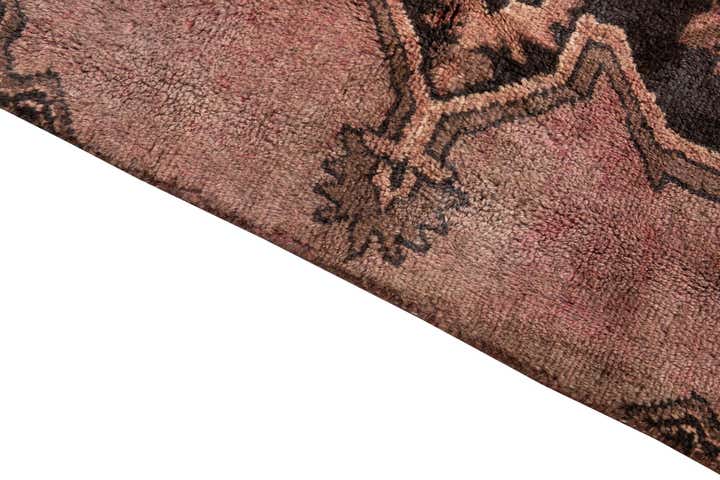 4' 3 x 4' 7 Hand Knotted Ultra Vintage Persian Wool Square Rug