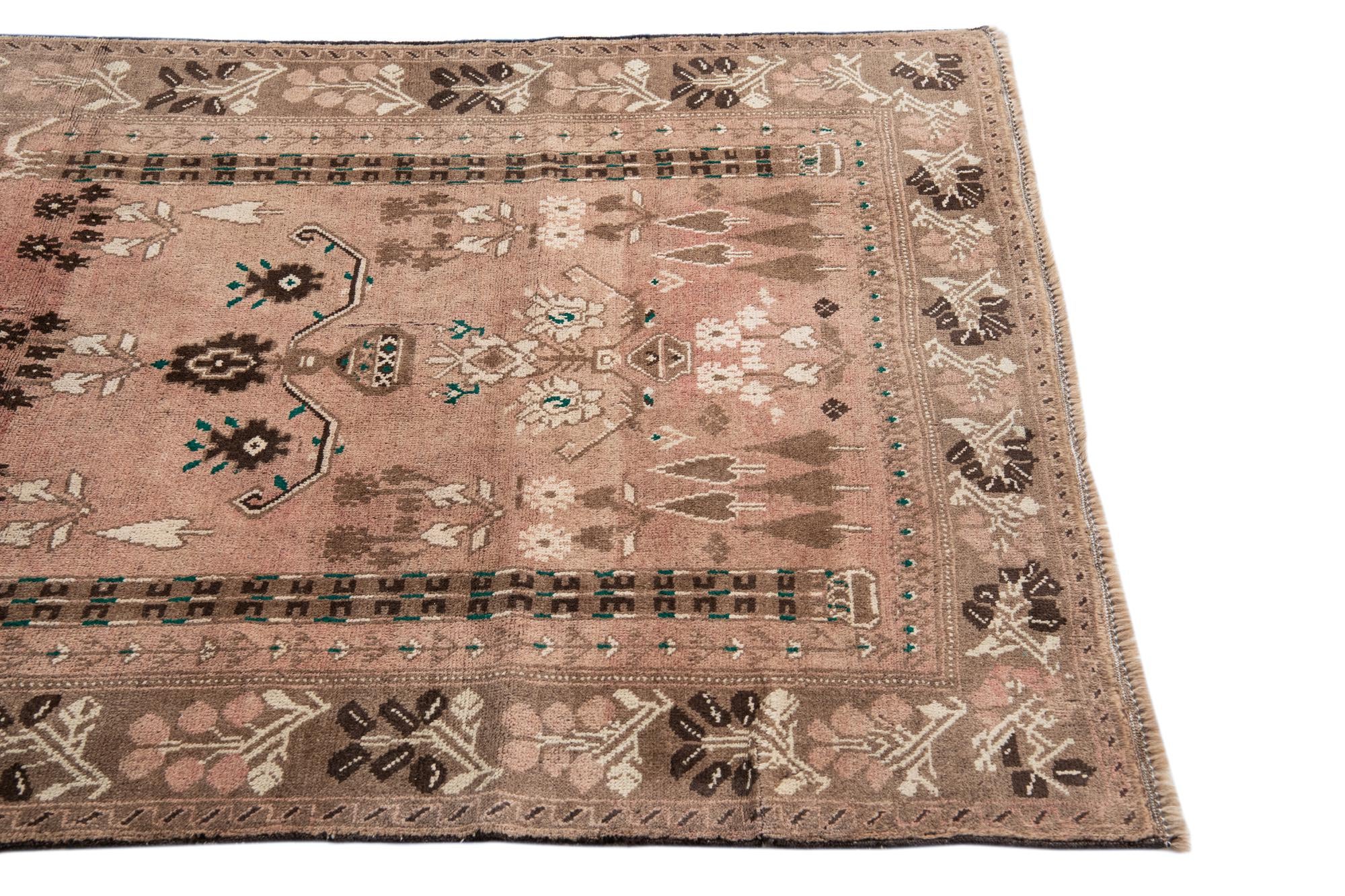 3' 8 x 3' 9 Hand Knotted Ultra Vintage Persian Wool Square Rug